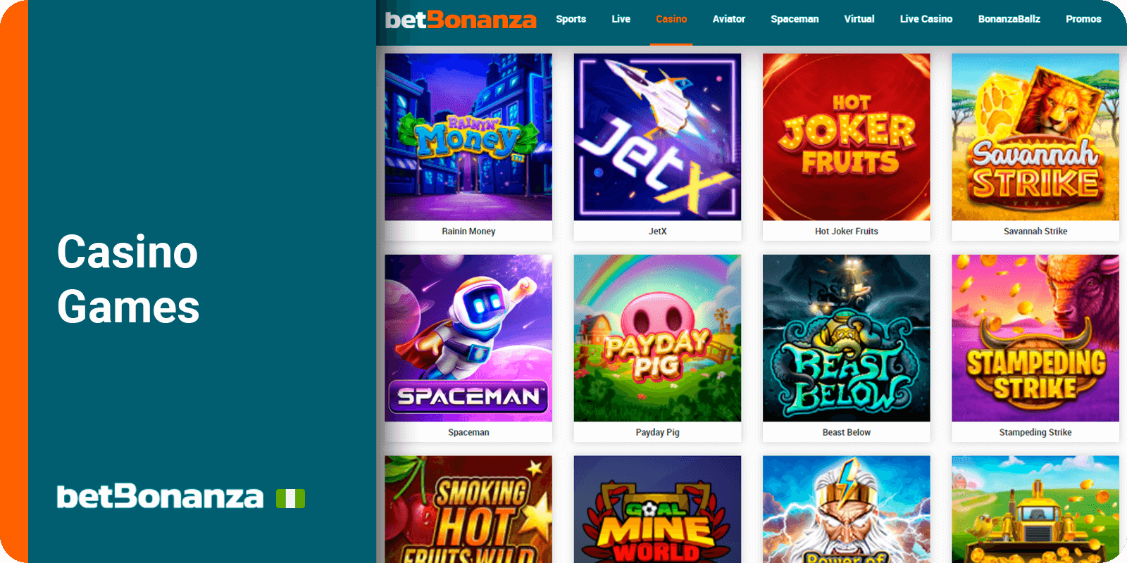 Casino Games at BetBonanza